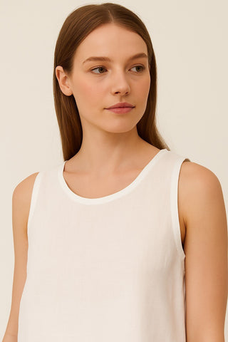 Geni Sleeveless Linen Top - Trovels
