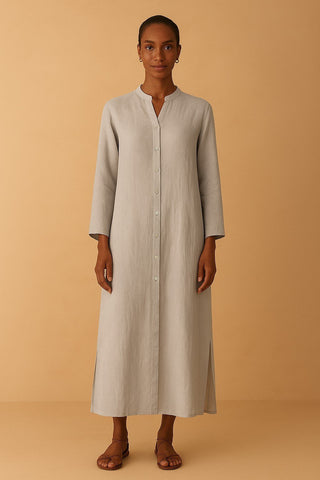 Vega Linen Shirt Dress - Trovels