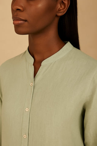 Vega Linen Shirt Dress - Trovels