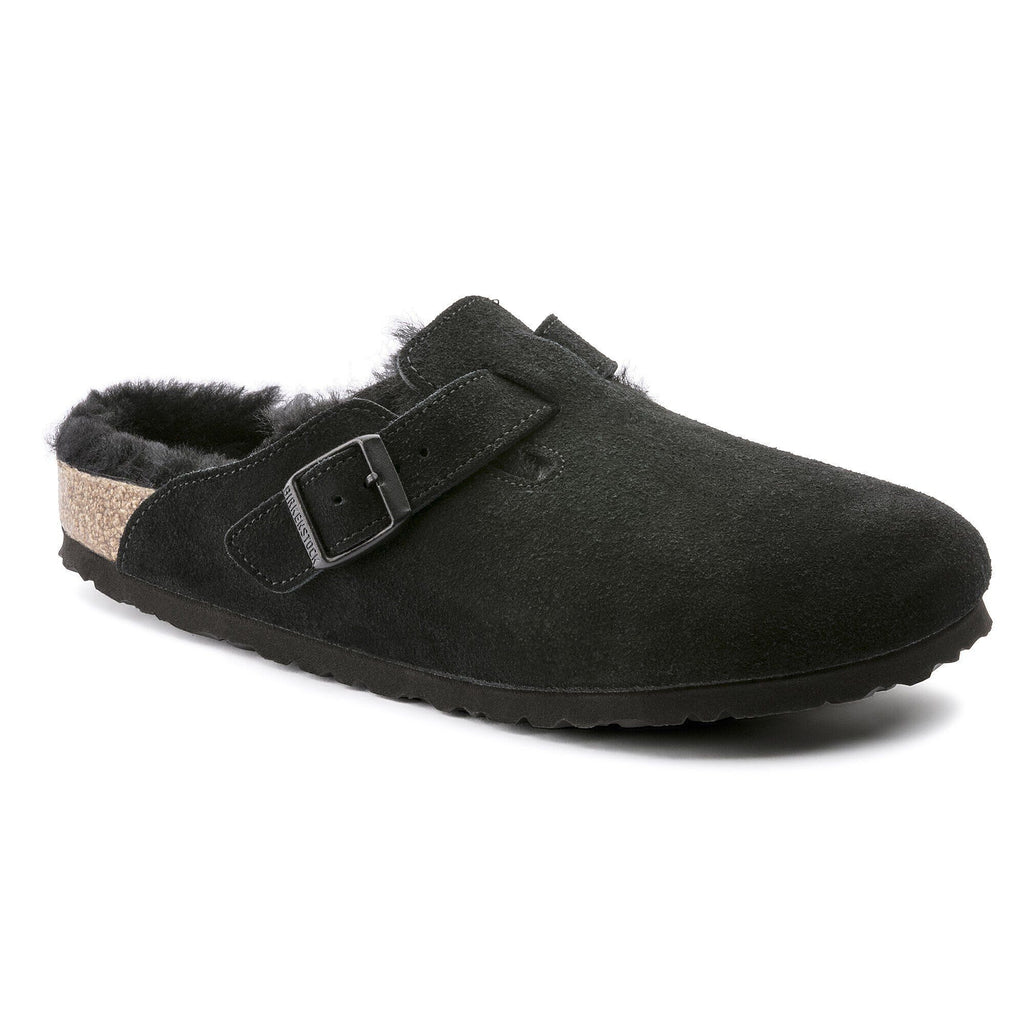 Boston Shearling Black Suede Leather Regular