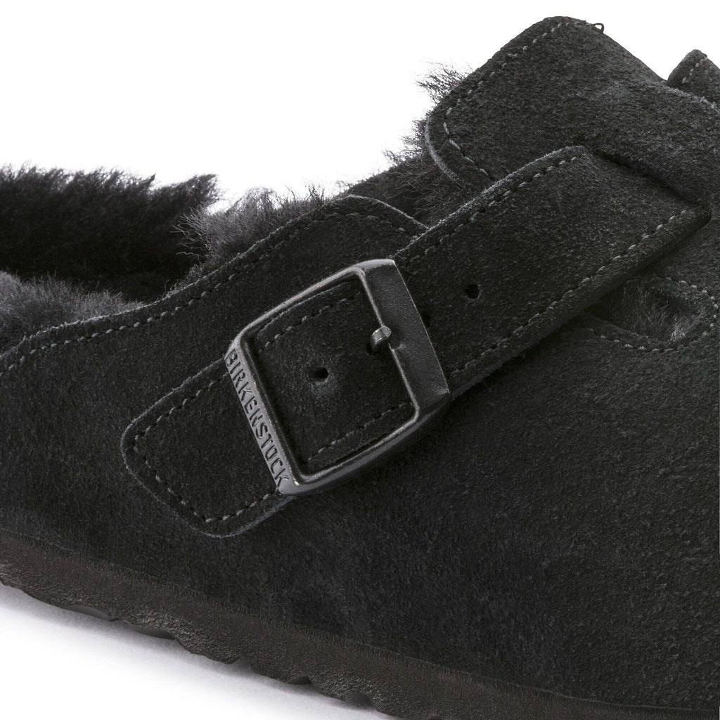 Boston Shearling Black Suede Leather Regular