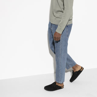 Boston Shearling Black Suede Leather Regular