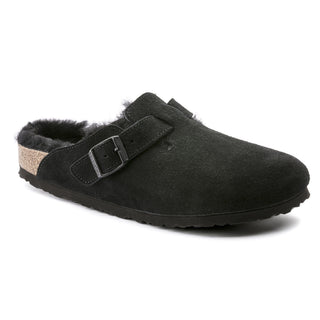 Boston Shearling Black Suede Leather Narrow