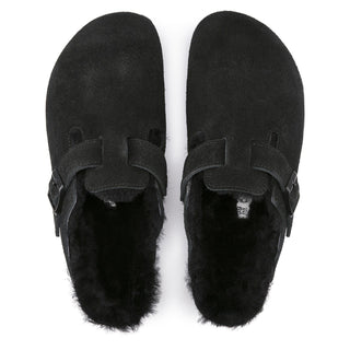 Boston Shearling Black Suede Leather Narrow