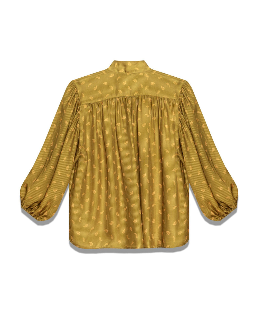 Paisley-Print Long-Sleeve Blouse