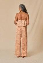 Liz Silk Tank Top with Araucaria Botanical Print