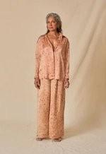 Camisa Liz Silk Shirt, Araucária Botanical Print