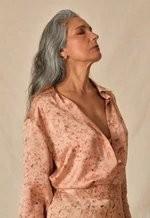 Camisa Liz Silk Shirt, Araucária Botanical Print