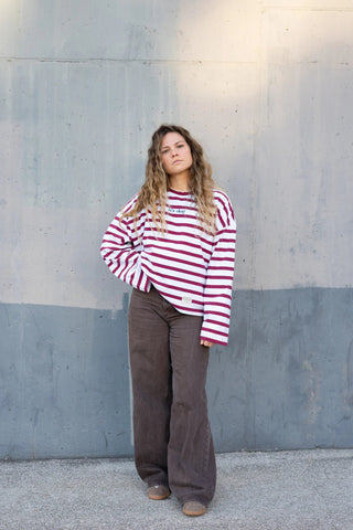 Calça Sarah Linen Trousers, Urucum and Catuaba Dye