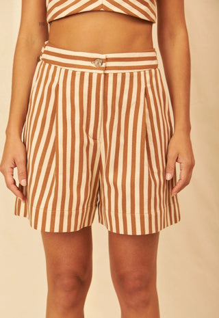 Caetana Striped Shorts - Flavia Aranha