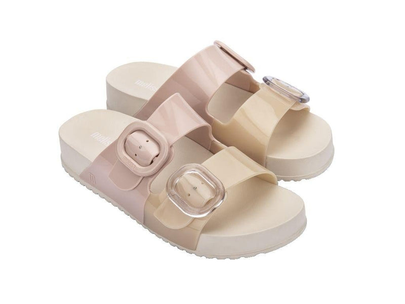 Cozy Beige and Rosé Slide - Melissa