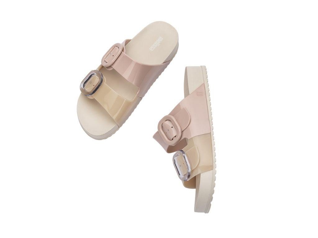 Cozy Beige and Rosé Slide - Melissa