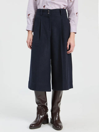 Navy Wool Bermuda Shorts
