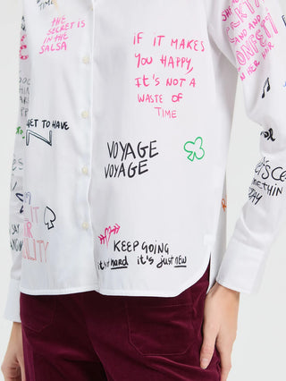 White Ferris Wheel Print Shirt