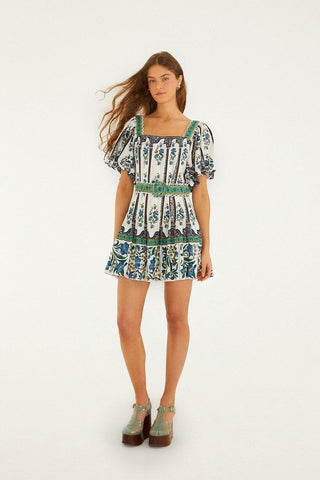 Off-White Manoela Belted Lenzing Ecovero Euroflax Mini Dress