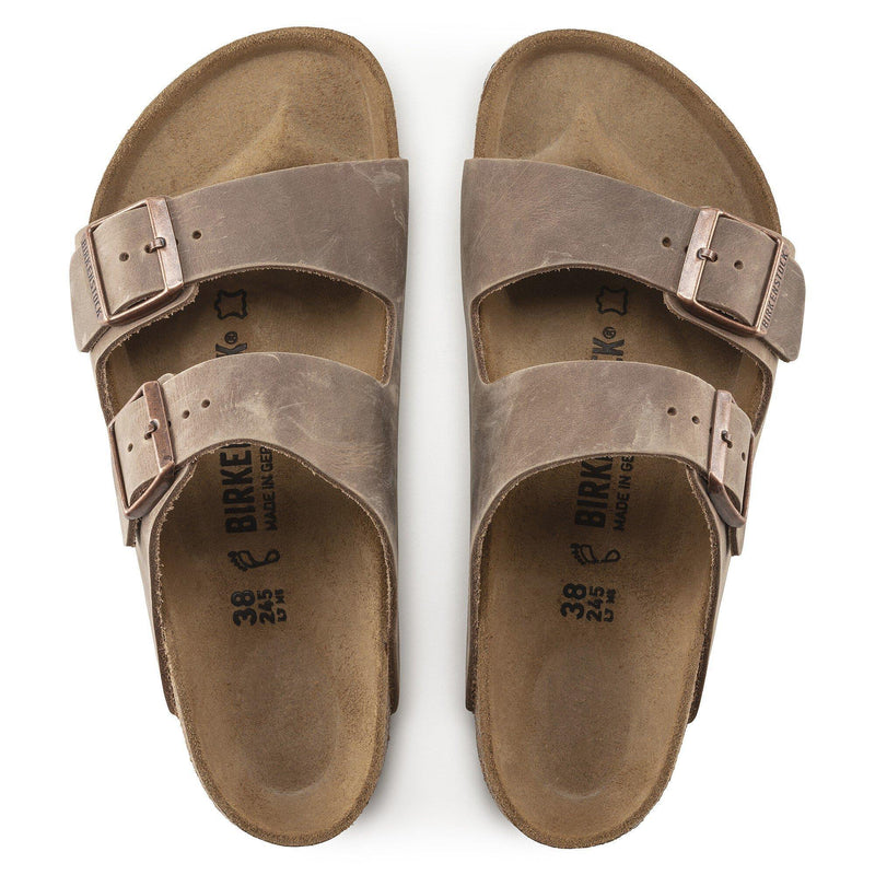 Arizona Tabacco Brown Oiled Leather Narrow - Birkenstock