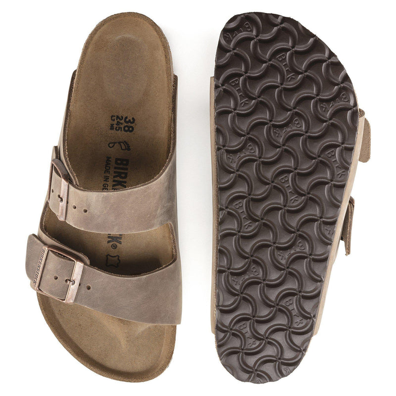 Arizona Tabacco Brown Oiled Leather Narrow - Birkenstock