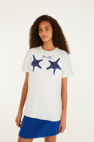 White Starfish Sut-Out T-Shirt