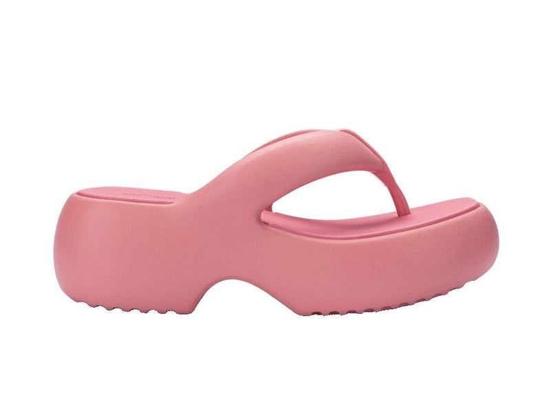 Free Fuzzy Pink Platform Thong Sandal - Melissa