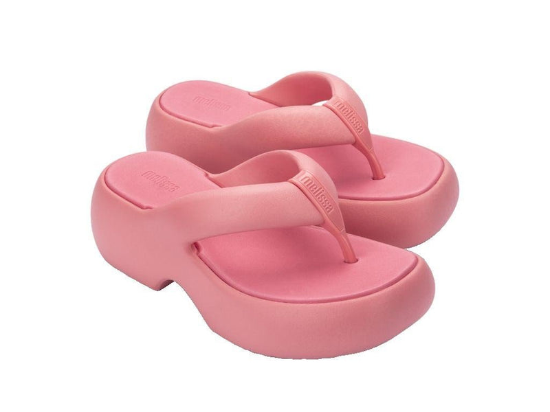 Free Fuzzy Pink Platform Thong Sandal - Melissa