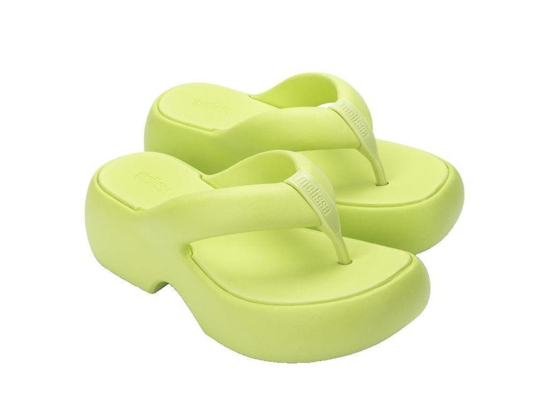 Free Fuzzy Green Platform Thong Sandal - Melissa