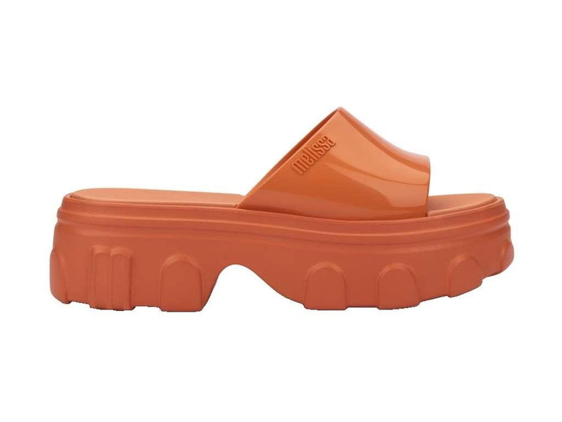 Ella Glossy Orange Bold Platform Slide - Melissa