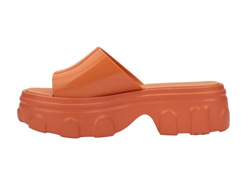 Ella Glossy Orange Bold Platform Slide - Melissa