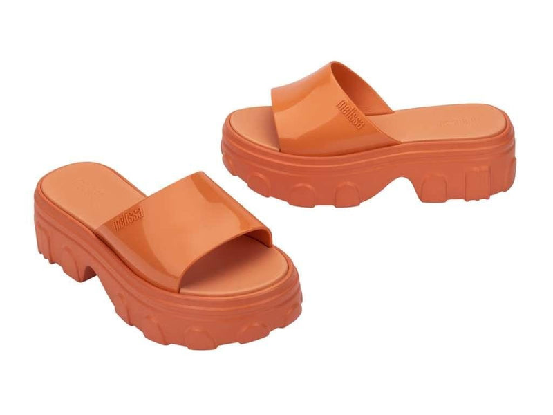 Ella Glossy Orange Bold Platform Slide - Melissa