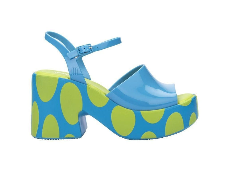 Lina Blue and Green High-Platform Sandal - Melissa