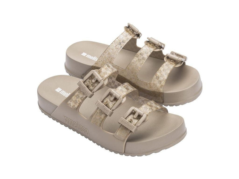 Cozy Stripes Beige Slide Sandal - Melissa