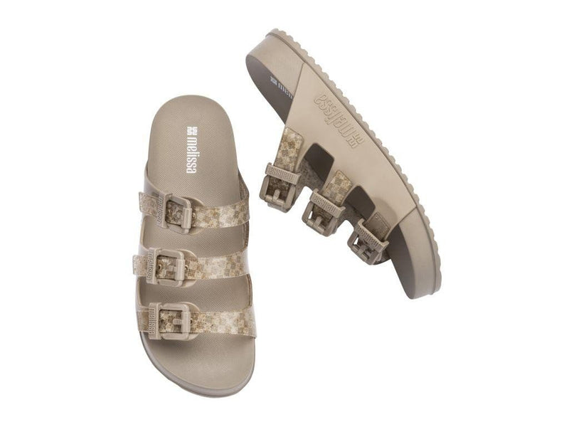 Cozy Stripes Beige Slide Sandal - Melissa