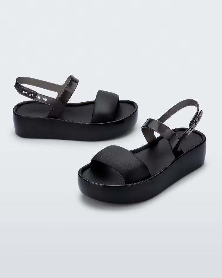 Float Black Platform Sandal - Melissa