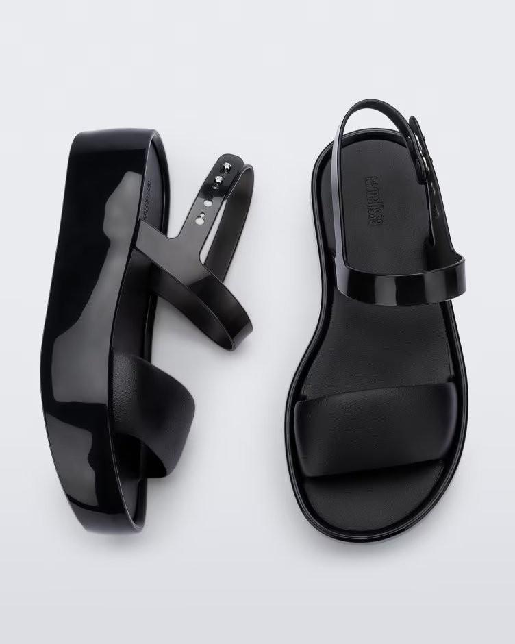 Float Black Platform Sandal - Melissa