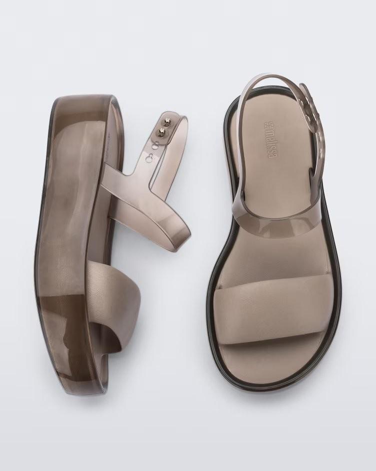 Float Beige and Brown Platform Sandal - Melissa