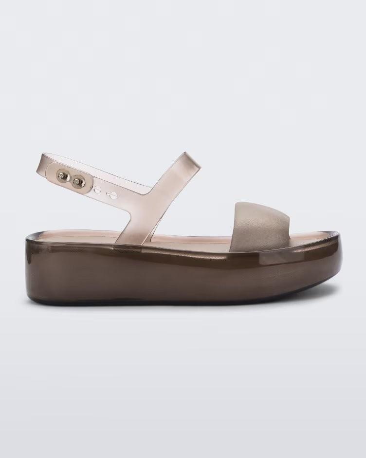 Float Beige and Brown Platform Sandal - Melissa