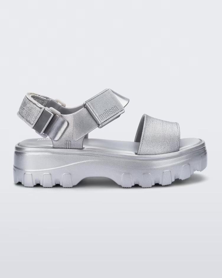 Kick Off Metalic Silver Sandal - Melissa