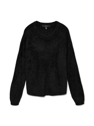 Comfort, Elevated: Relaxed Knit Pullover in a Fluffy Finish