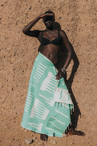 Beabish Green Individual Towel - Futah