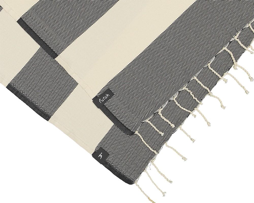 Bedu Black Beach Towel - Futah