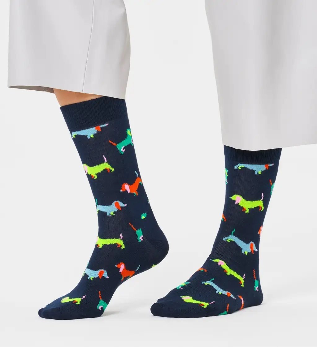 Puppy Love Navy Socks