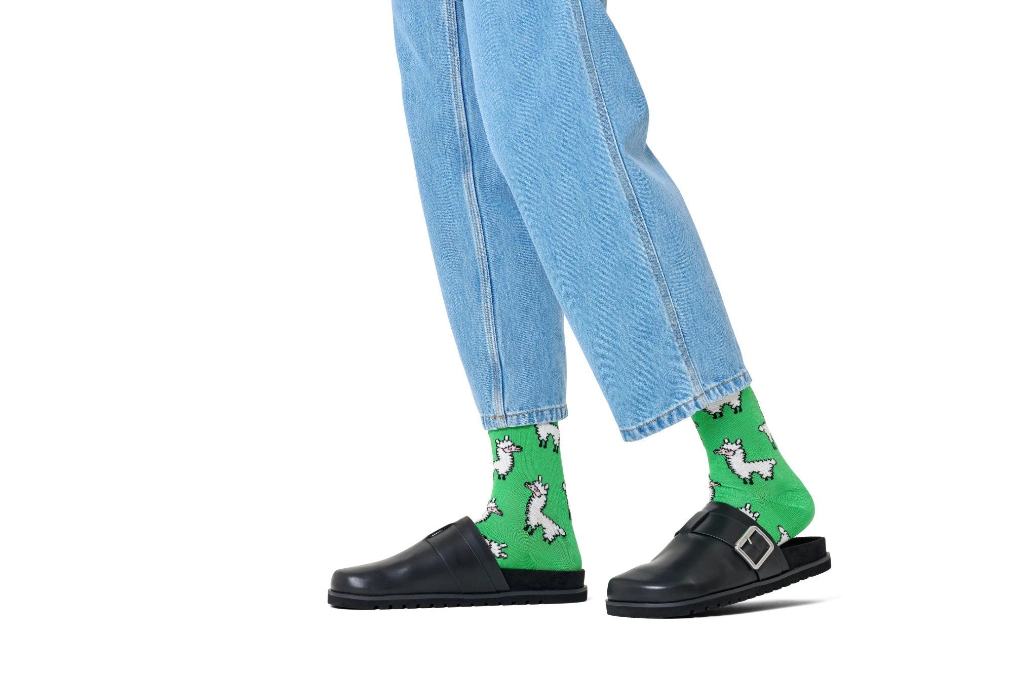 Llama Green Socks