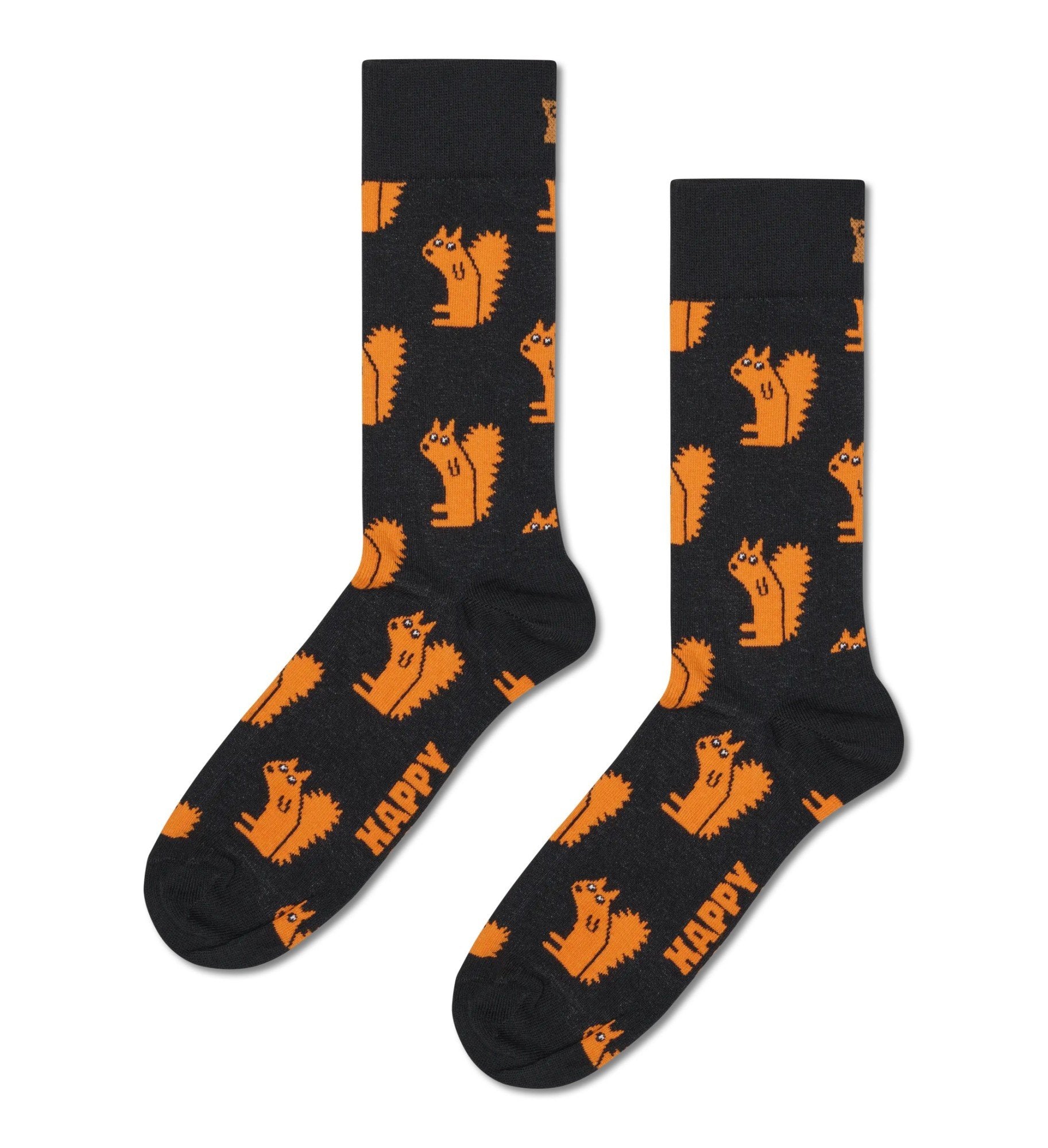 Squirrel Black Socks