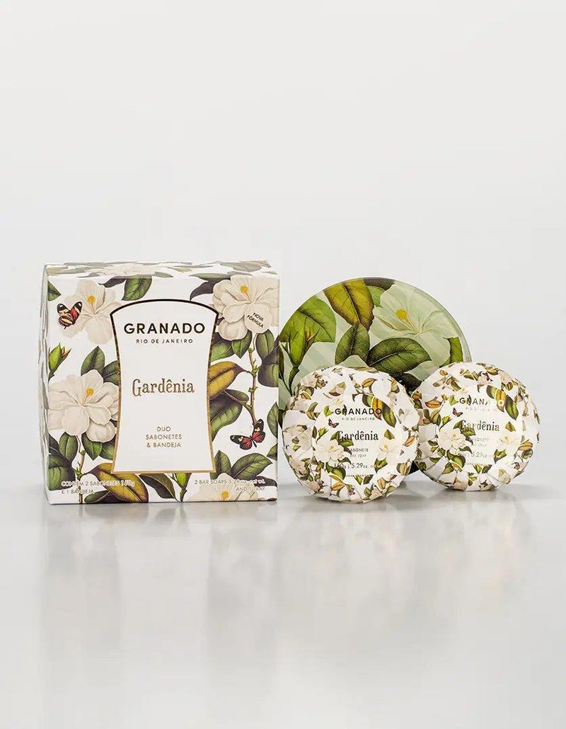 Bar Soaps Duo & Soap Dish kit Gardênia - Granado