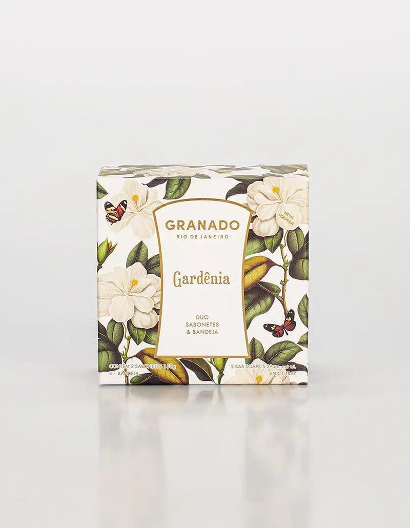 Bar Soaps Duo & Soap Dish kit Gardênia - Granado