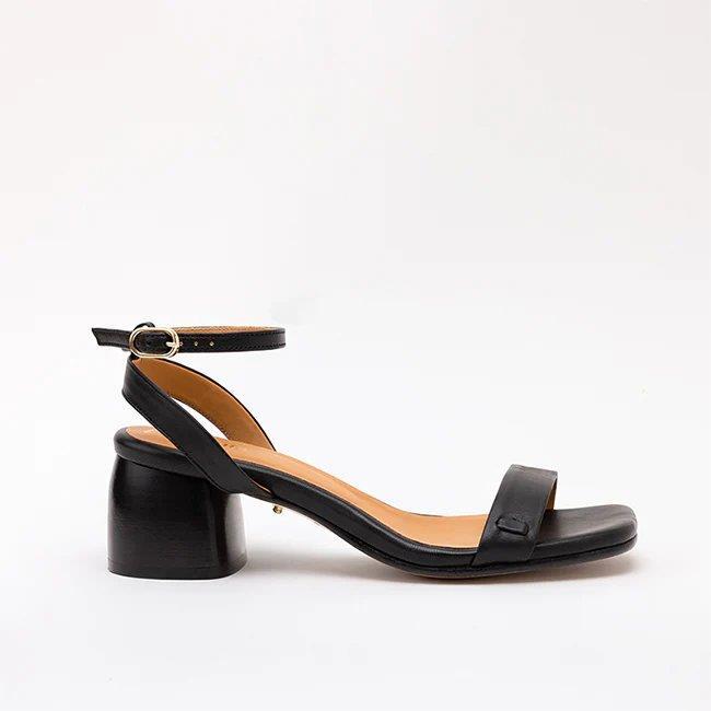 Heeled Swap Sandal Black - Camia