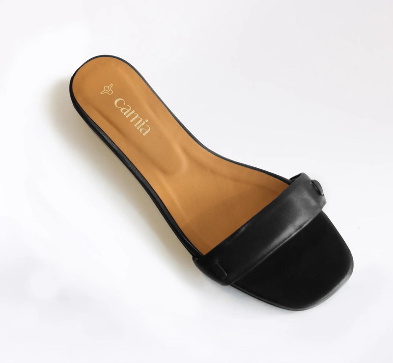 Flat Swap Sandal Black - Camia