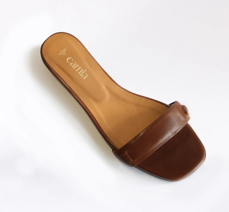 Flat Swap Sandal Chocolat - Camia