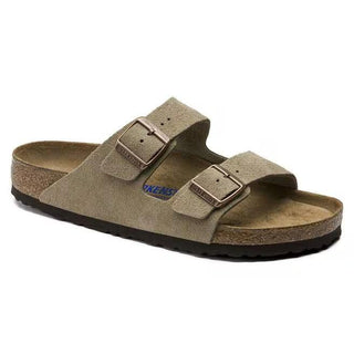 Arizona Soft Footbed Taupe Suede Leather Regular