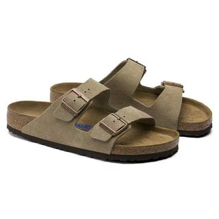 Arizona Soft Footbed Taupe Suede Leather Regular