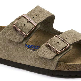 Arizona Soft Footbed Suede Leather Taupe Unisex Narrow